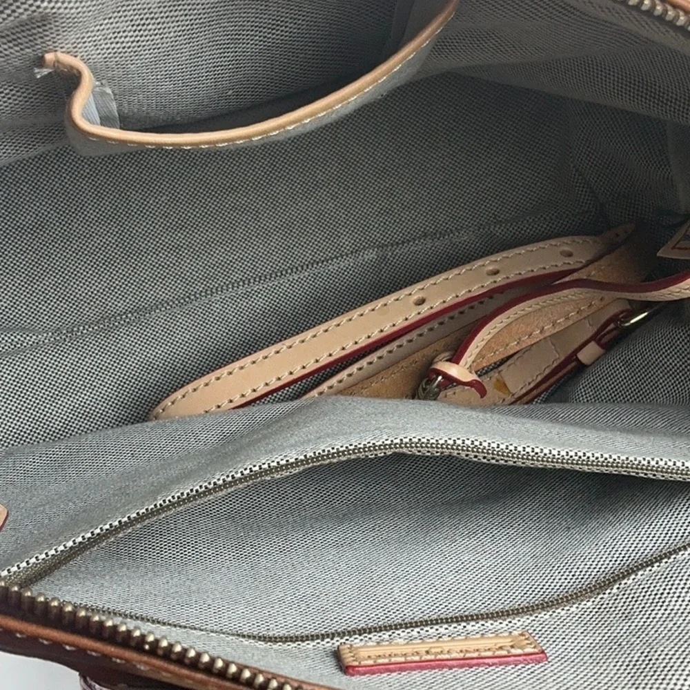 Dooney & Bourke Vintage Dillen Brown Tan Hand Crossbody Satchel‎ Bag